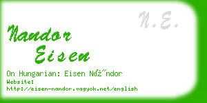 nandor eisen business card